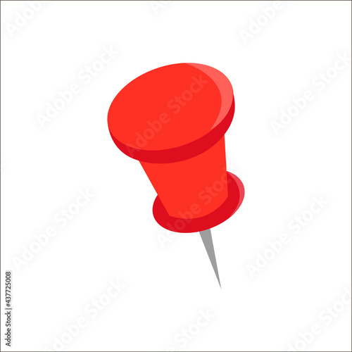 push pin isolated on white background