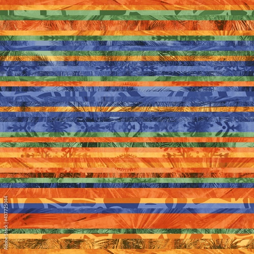 Wallpaper Mural Seamless hip vogue random trendy stripe pattern print. High quality illustration. Detailed patterned strips of color. Luxury fashion or interior design print for surface design. Intricate posh style. Torontodigital.ca