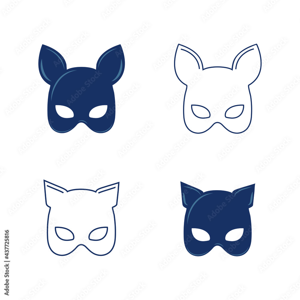 Set of sex masks on a white background. Symbol of the red item for relaxes, sex, and wellness. Template for a sex shop or erotic site. Set of sex masks on a white background. Symbol of the red item for relaxes, sex, and wellness. Template for a sex shop or erotic site.