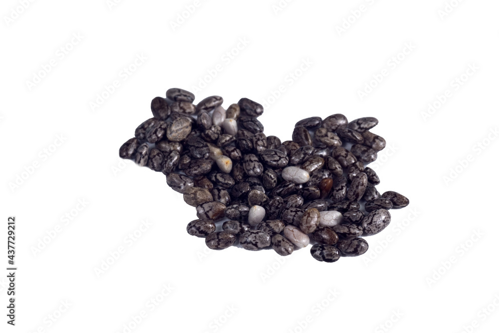 chia macro image close-up. isolated on a white background chia macro image close-up. isolated on a white background