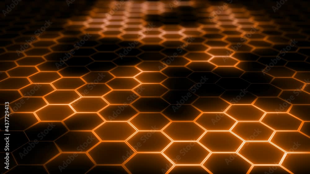 Abstract futuristic hexagon mesh with light effects. Can be used as a background for presentations, news, online media. Looped
Abstract futuristic hexagon mesh with light effects. Can be used as a background for presentations, news, online media. Looped
