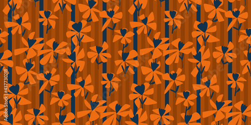 Abstract stripe and flowers...