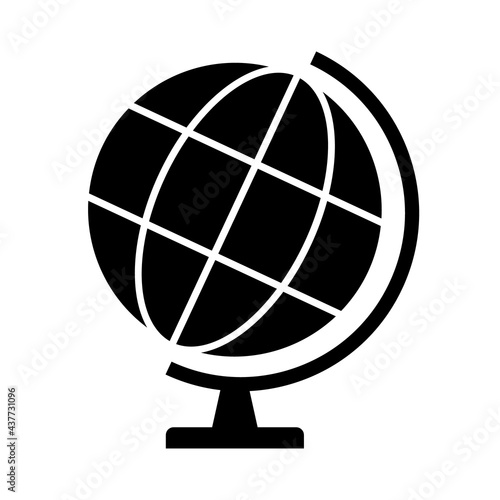 Globus map icon, Earth globe symbol, travel to world, plated for web, logo, website vector illustration