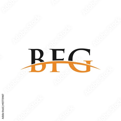 Obraz na plátně BFG initials swoosh horizon, letter logo designs corporate inspiration