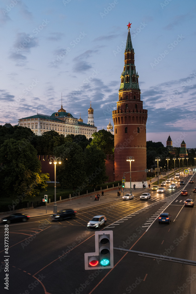 View of the Moscow Kremlin from the Bolshoi Kamenny Bridge