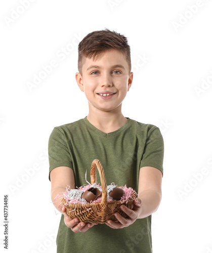 Cute little boy with basket...