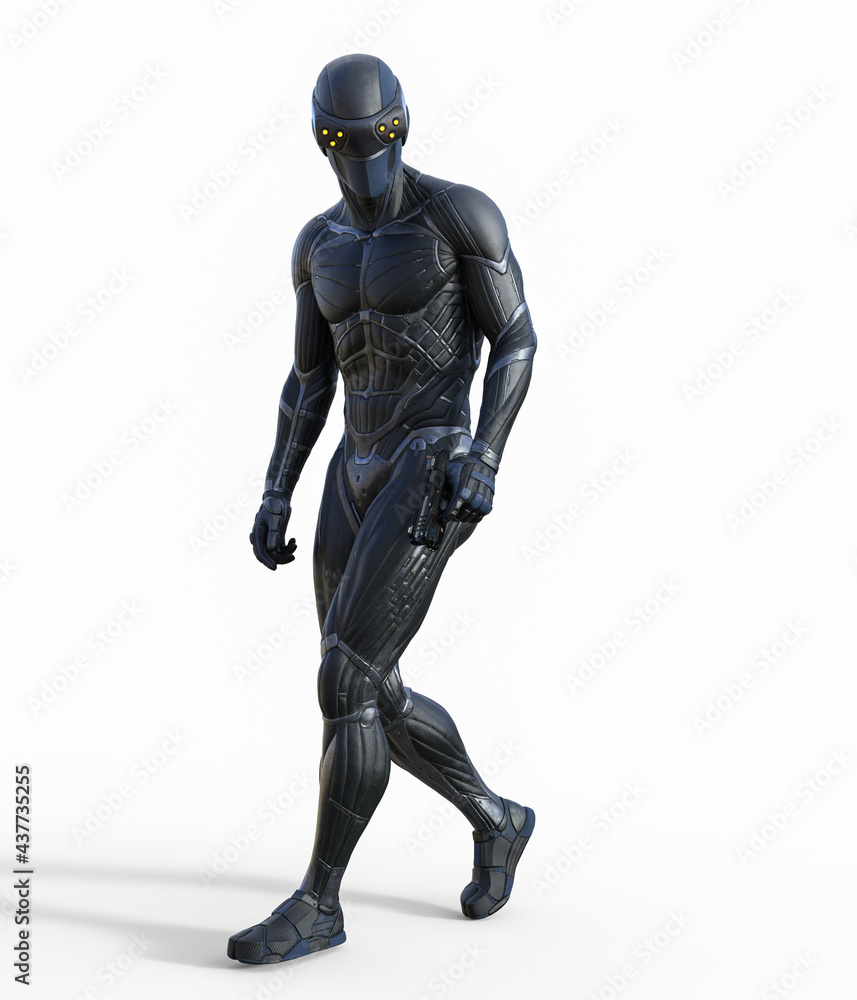 SOLDIER, FUTURISTIC ARMOR, COMBAT SPY. 3D RENDING
SOLDIER, FUTURISTIC ARMOR, COMBAT SPY. 3D RENDING