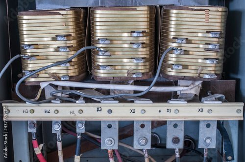 Maintenance to a dry type transformer with windings and phases exposed