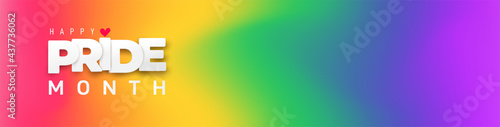 Pride Gradient background with LGBTQ Pride 2021. Gay parade annual summer event. Pride symbol with heart, LGBT, sexual minorities, gays and lesbians. Template designer sign, icon, event banner design.