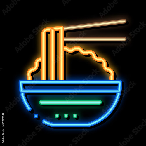South Korea Meal neon light sign vector. Glowing bright icon South Korea Meal sign. transparent symbol illustration