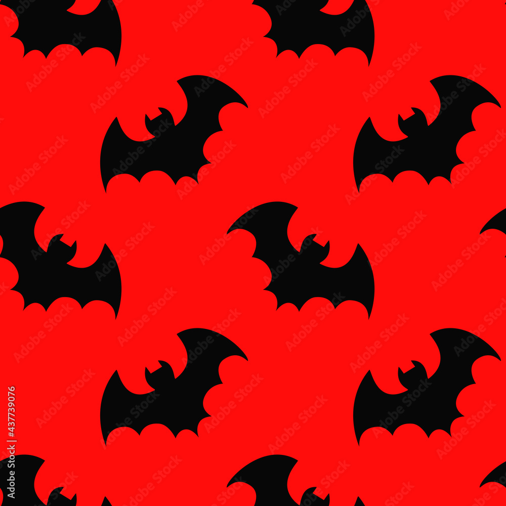 Seamless pattern with a bat.