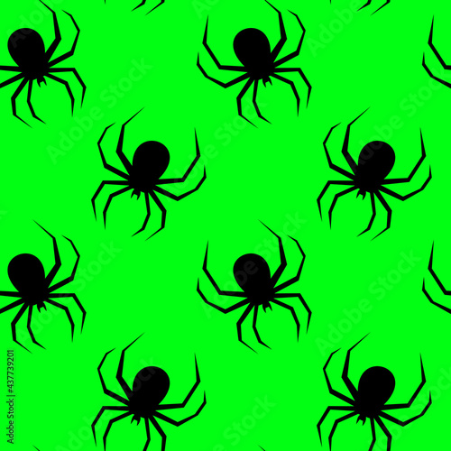 Seamless pattern with creeping spider.
