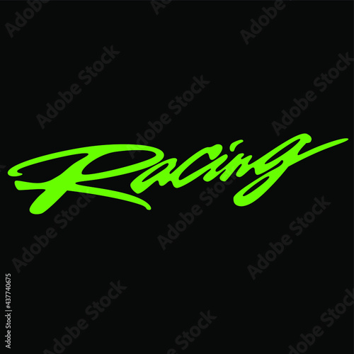 Racing lettering vector. Supercar decal SVG. Download it now