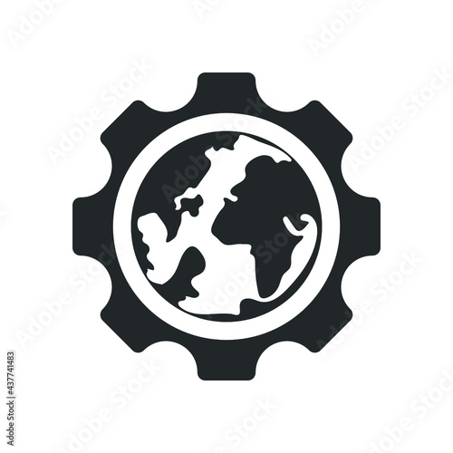 global setting icon design vector