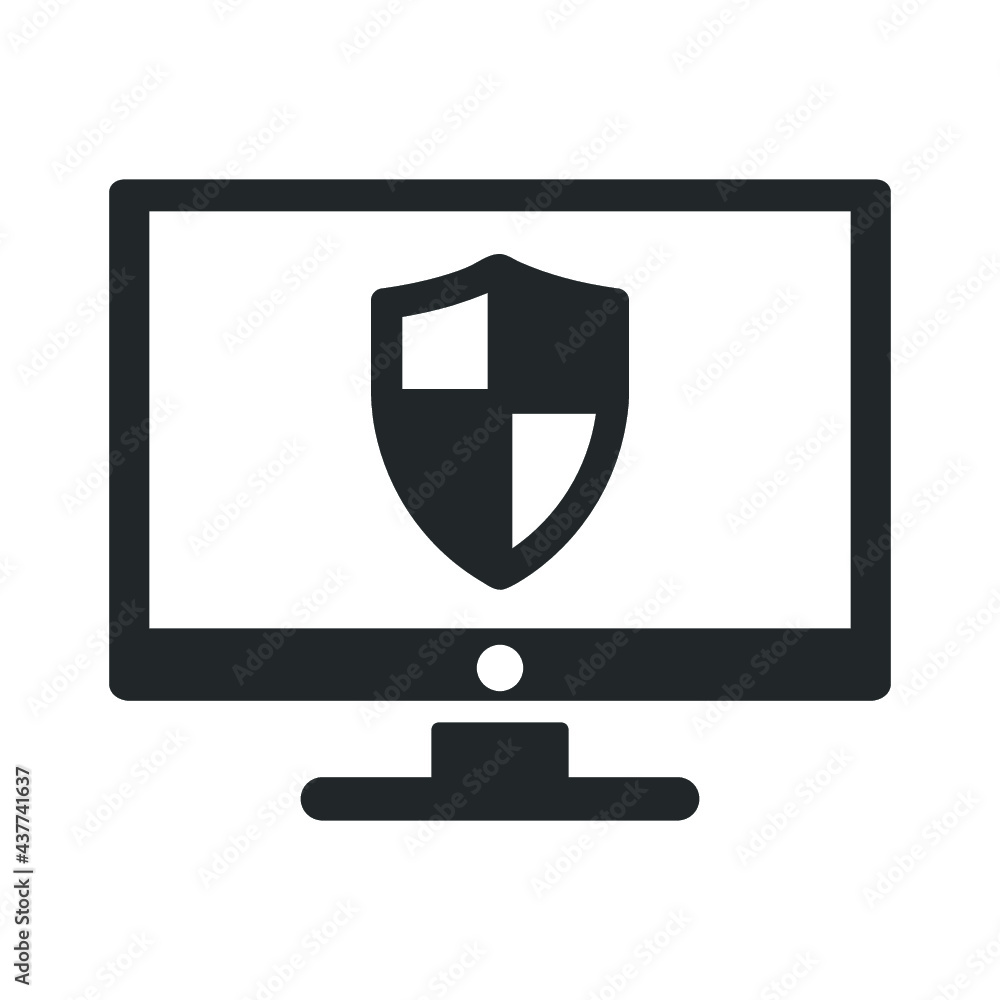 computer, browser safety protection icon computer, browser safety protection icon