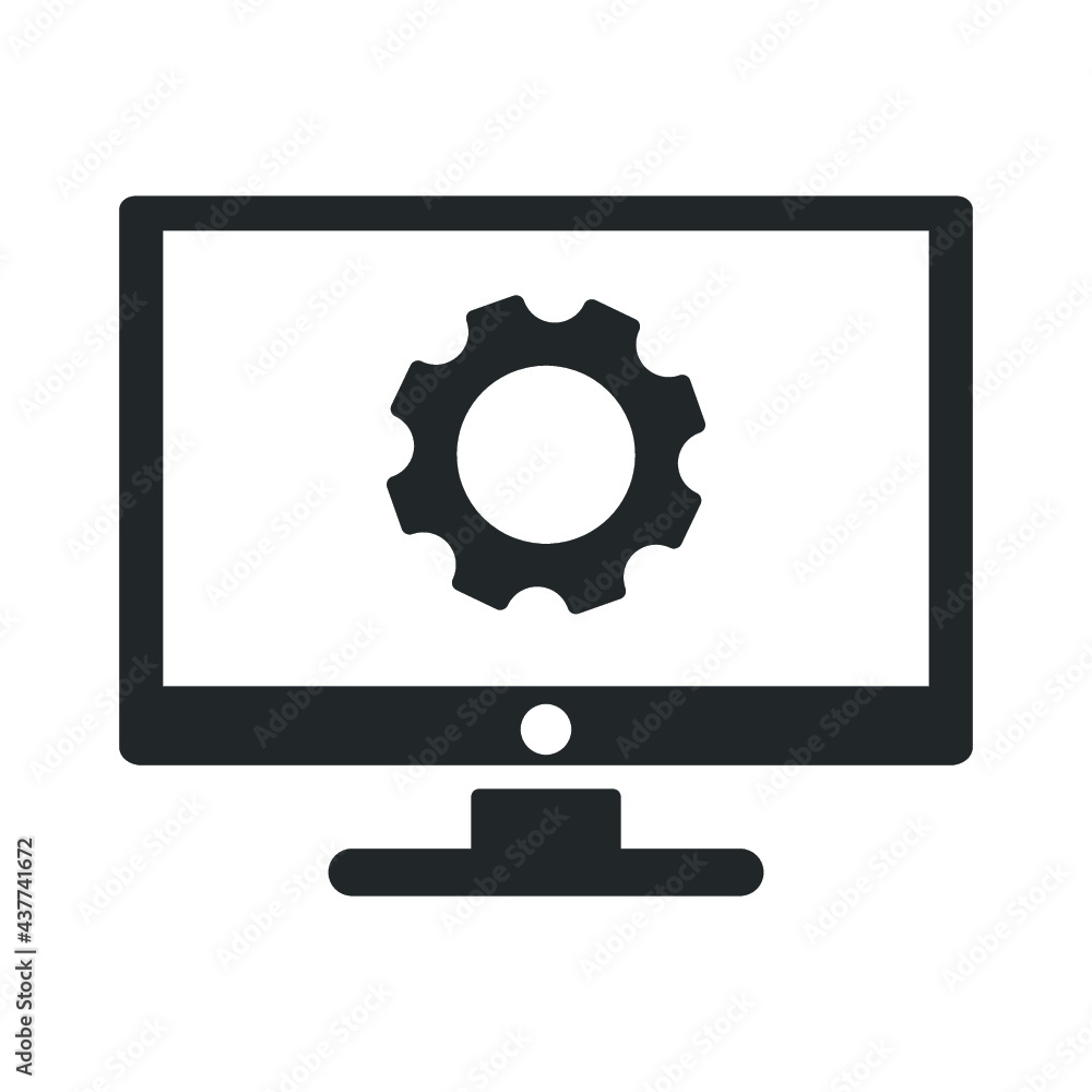 pc, computer configuration setting icon pc, computer configuration setting icon