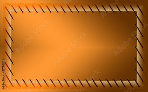 Brown frame on gradient background with brown scratched texture