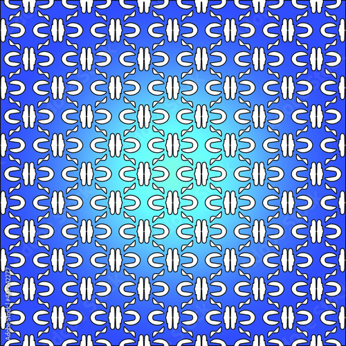 Wallpaper Mural Geometric vector pattern with azure and blue gradient. simple ornament for wallpapers and backgrounds. Torontodigital.ca