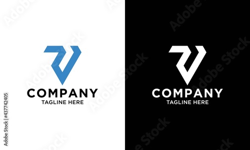 letter rv triangle logo design for company, elements and concepts.