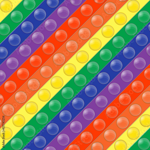 Pop it (popit). Sensory antistress toy. Trend. For background and print.