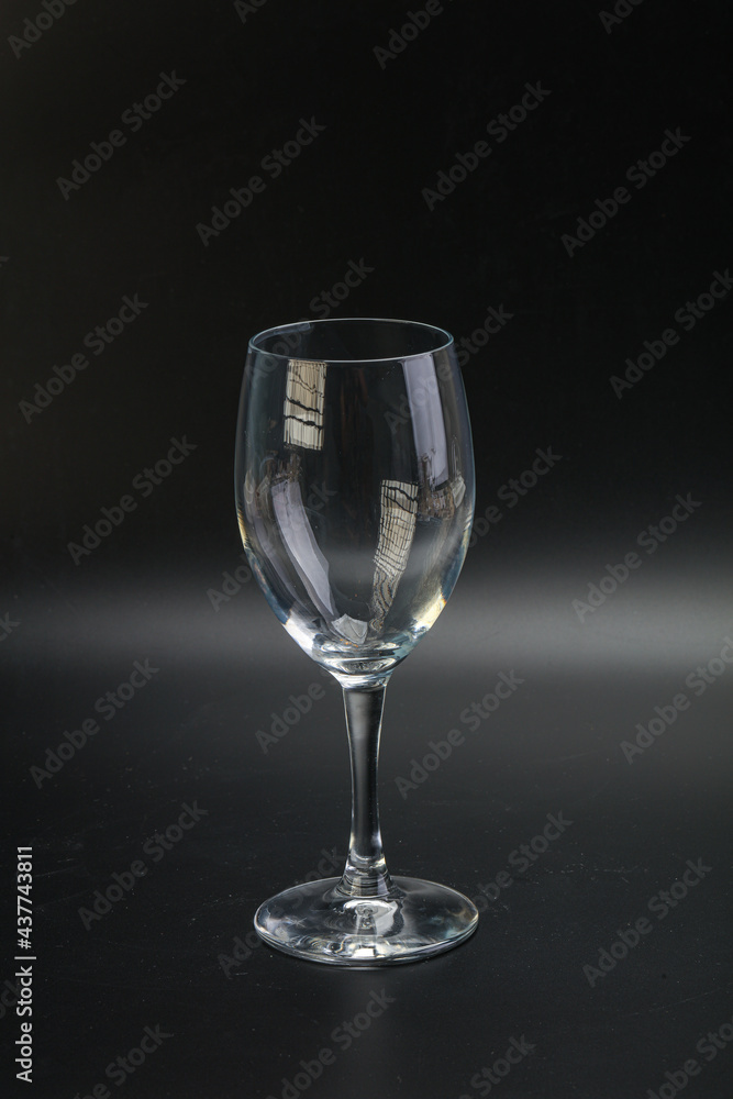 Empty glass for vine or water Empty glass for vine or water