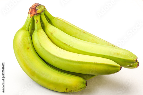 Green sweet tasty banana heap