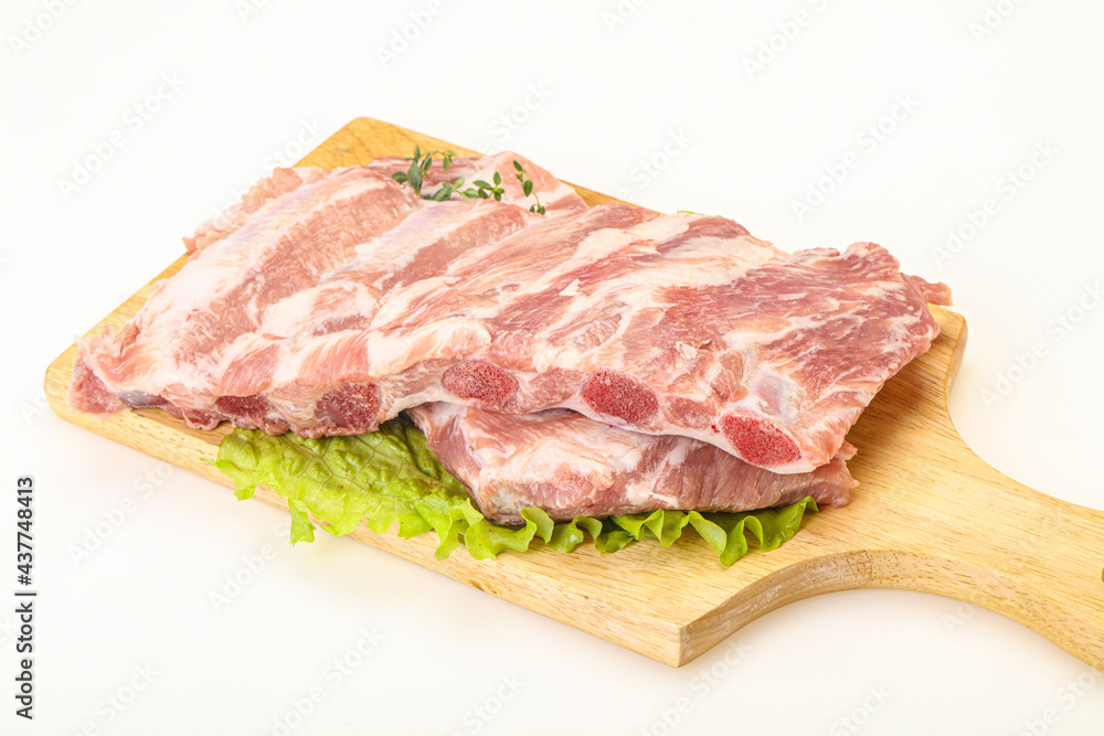 Raw pork ribs for cooking Raw pork ribs for cooking
