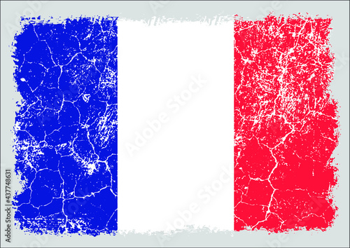 France Flag Distressed