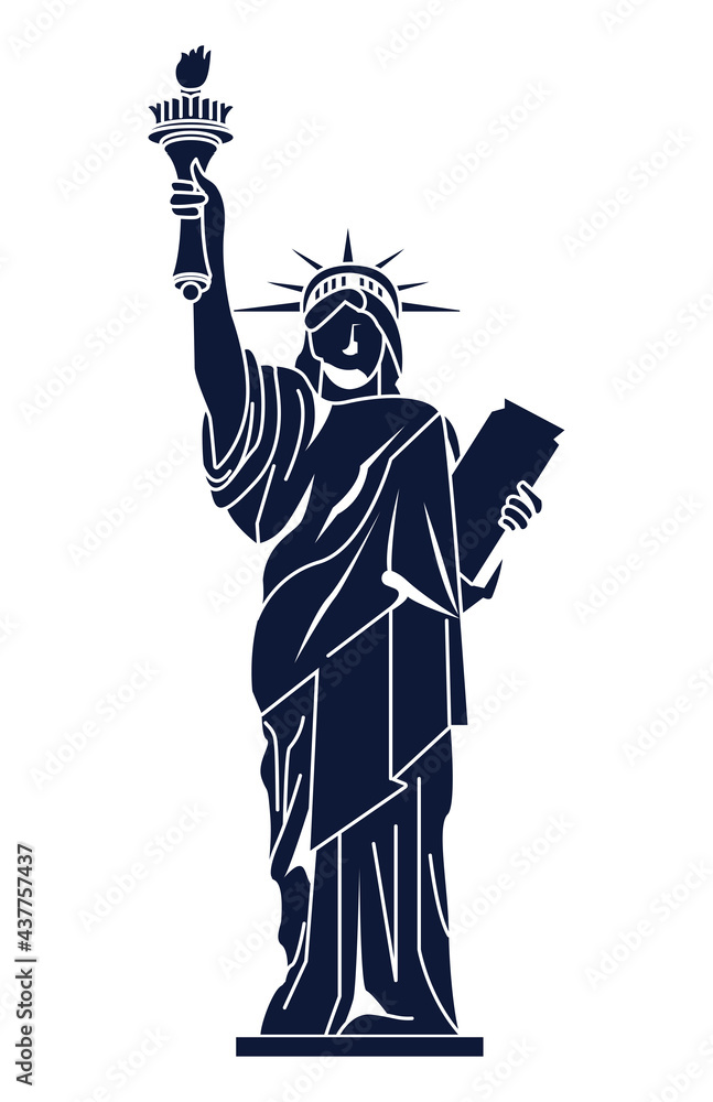 liberty statue silhouette