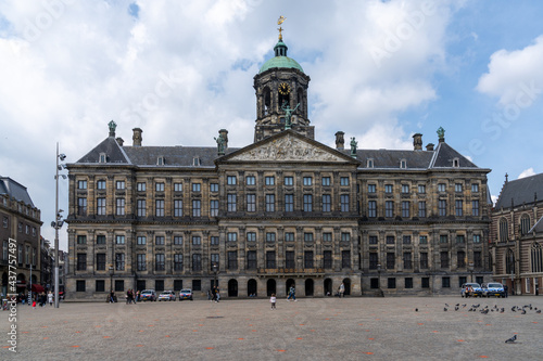 view of the Royal Palace in downtown Amsterdam