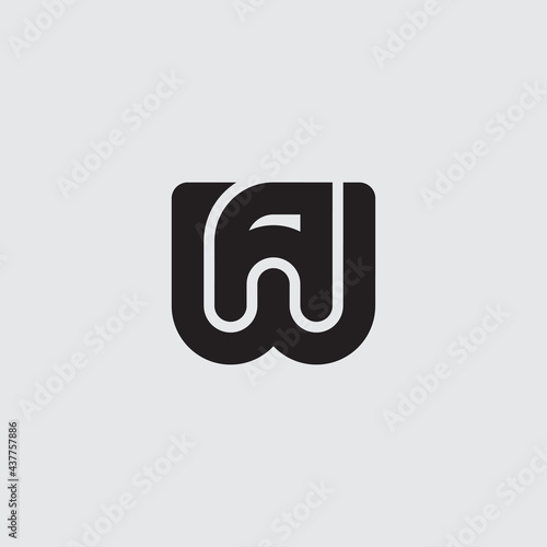 W and A - initials or logo. WA - monogram, logotype. AW - Vector design element or icon.