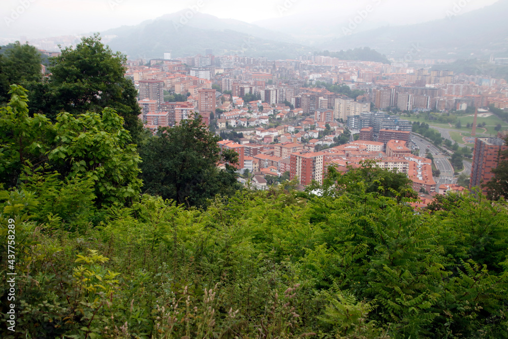 Urban view in the city of Bilbao