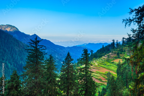Himalaya mountains panoramic landscape, India