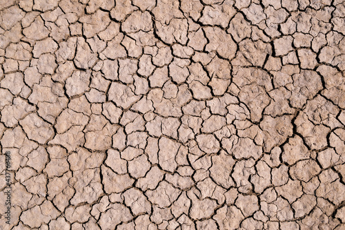 Dry cracked desert ground, texture