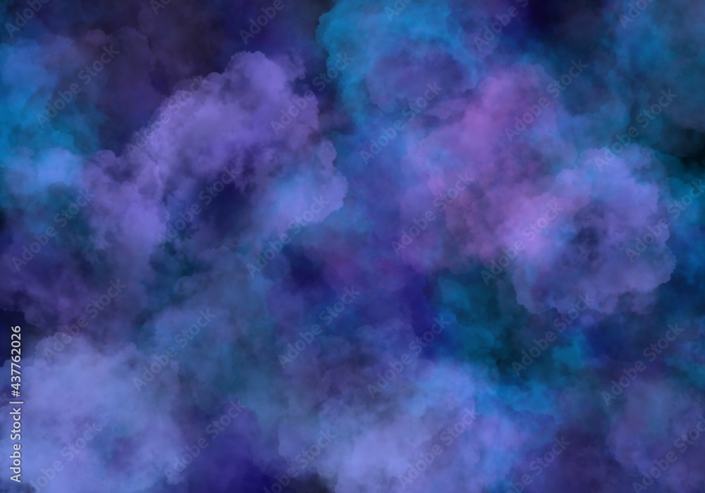 Abstract background in the form of many-colored clouds and is suitable for use in projects of imagination, creativity and design.