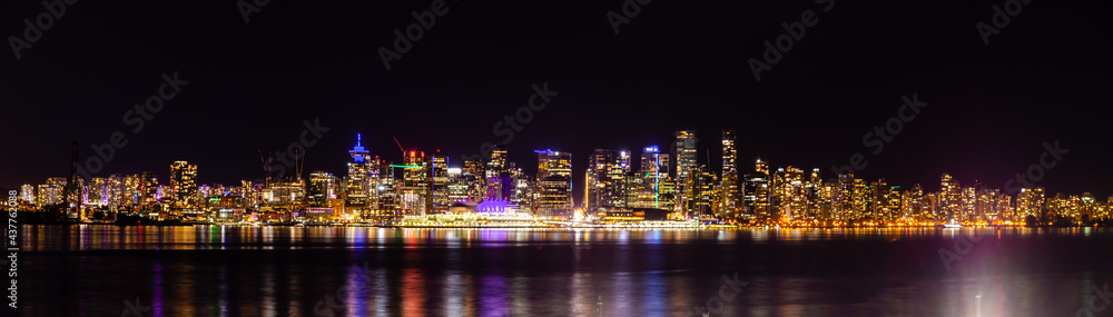 Night view of Vancouver from north shore
