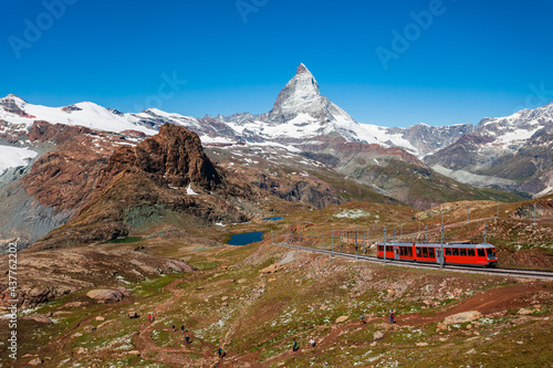 Gornergrat Bahn Railway Train, Zermatt photo