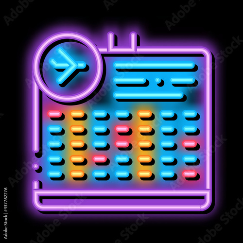 Airport Information Board neon light sign vector. Glowing bright icon Airplane Airline Electronic Information Table Equipment sign. transparent symbol illustration