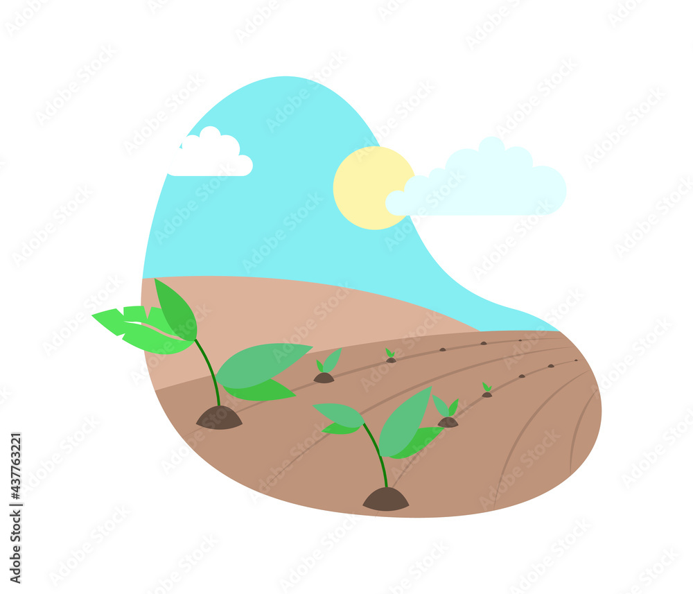 Agriculture icons with sprout, plant, tree growing. Flat style vector illustration
Agriculture icons with sprout, plant, tree growing. Flat style vector illustration