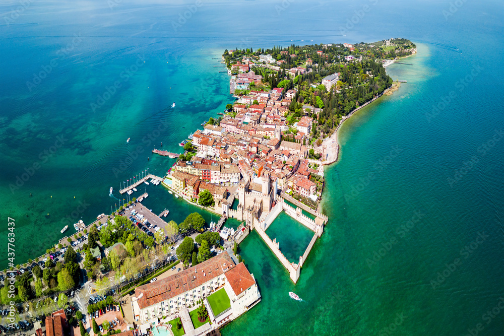 Scaligero Castle aerial view, Sirmione