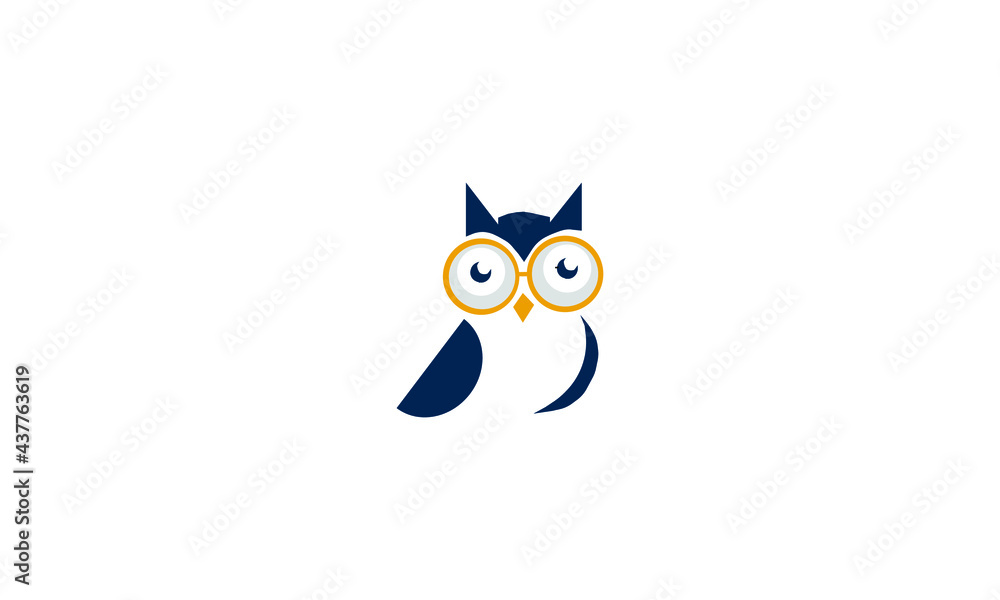 Owl logo and icon concept. Logo available in vector. Linear style.