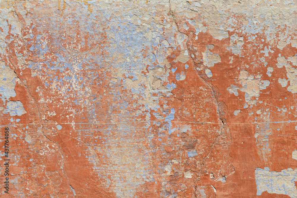 Grunge wall. Old colorful stucco wall texture background.