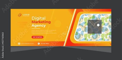 Digital marketing Facebook cover banner template 