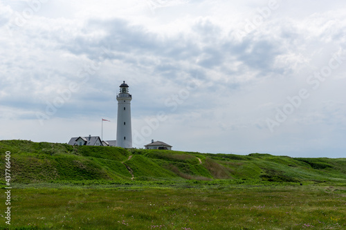 view of the Hirtshals lighthouse in northern Denmark