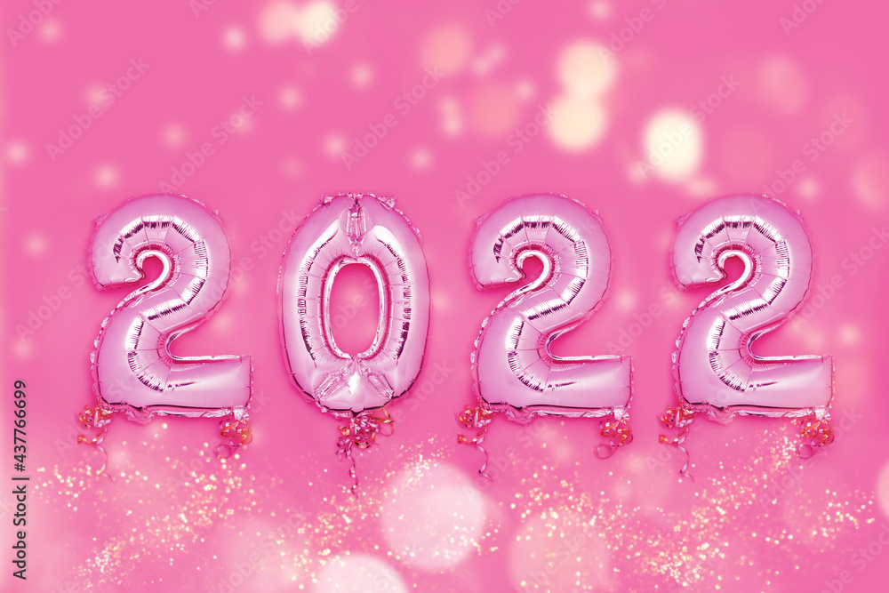 Balloon Bunting for celebration of New Year 2022 Balloon Bunting for celebration of New Year 2022