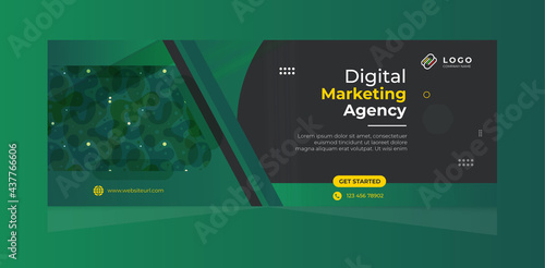 Digital marketing facebook cover page template