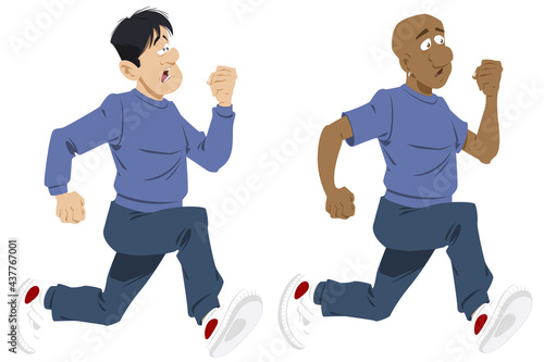 Running man. Illustration for internet and mobile website.