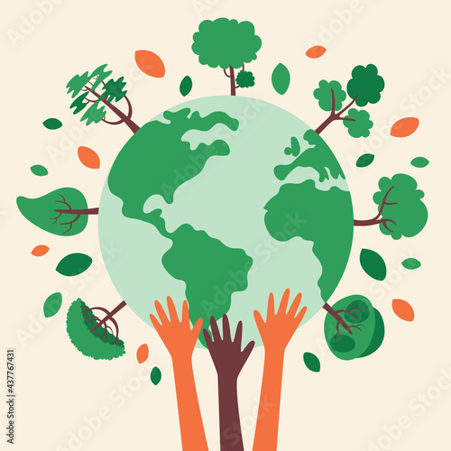 Concept Of Mother Earth Day