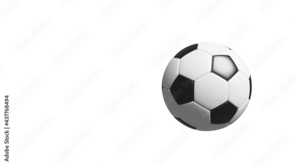 Realistic soccer ball. Soccer concept. 3d looping animation Realistic soccer ball. Soccer concept. 3d looping animation