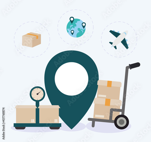 logistic card illustration